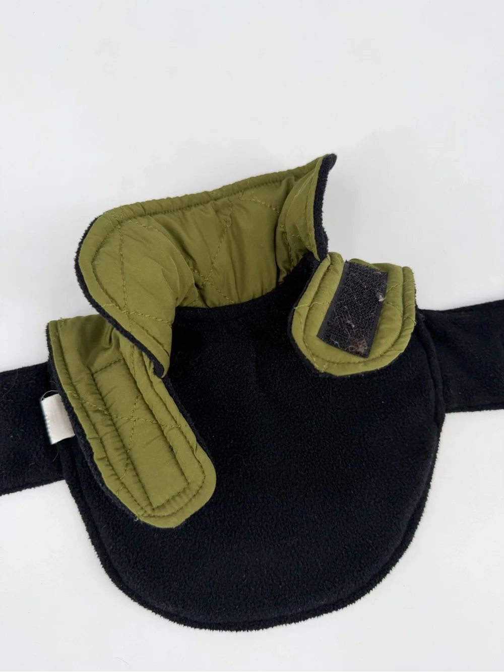 JEEP Chrysler Dog Coat Jacket Size XXS Army Green Warm Winter Puffer Hook & Loop